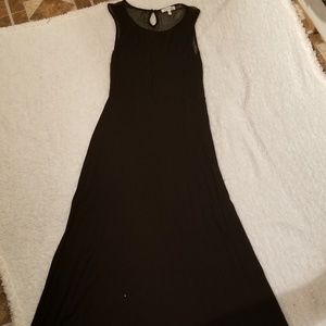Black maxi dress mesh back